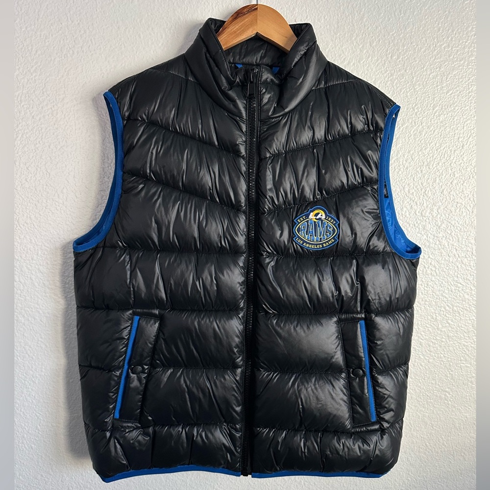 Los Angeles Rams HUGO BOSS NFL Puffer Vest Jacket Stafford Nacua Men Size Large